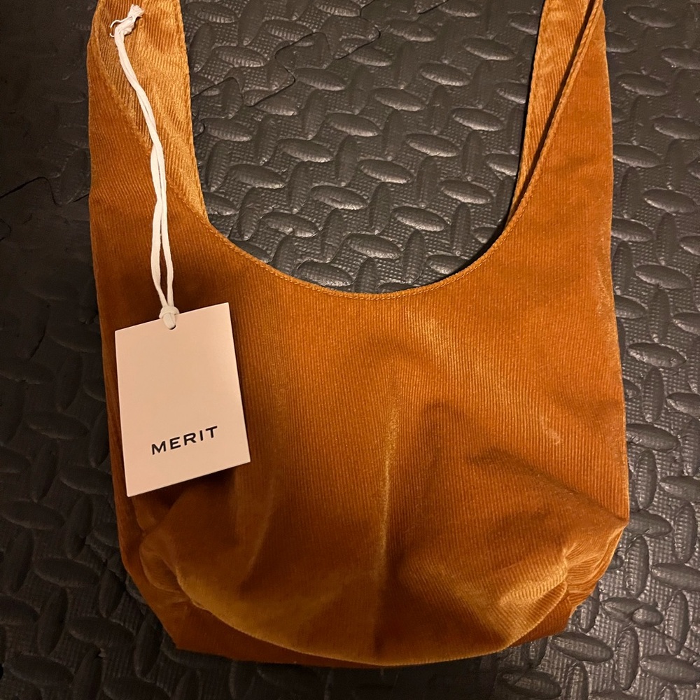 Merit Velvet Make Up Bag in Rust